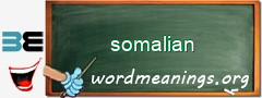 WordMeaning blackboard for somalian